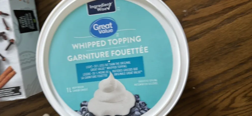 Great value whipped topping