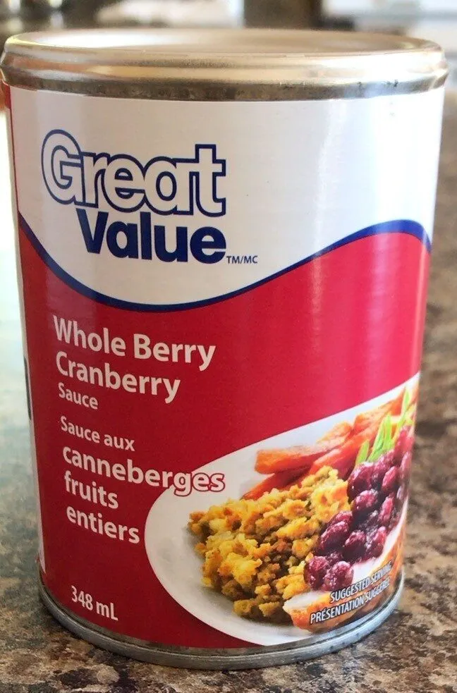 Sauce aux canneberges fruits entiers