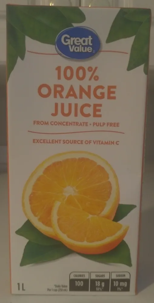 100% Pulp Free Orange Juice from Concentrate