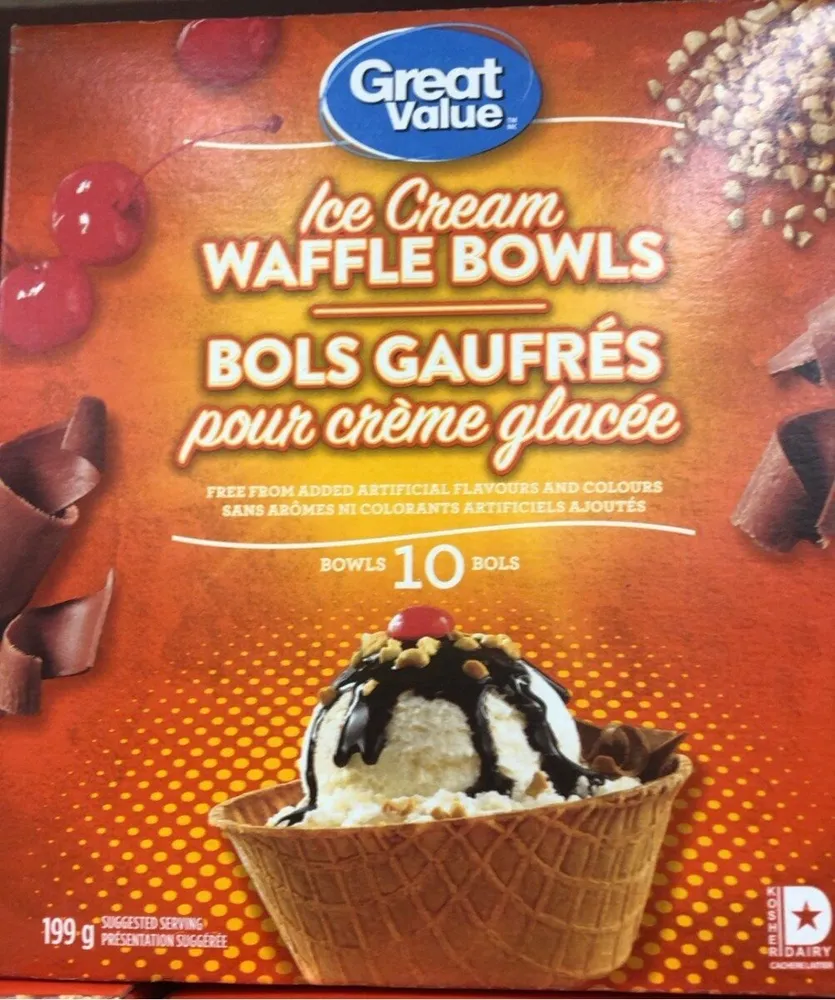 Ice cream waffle bowls