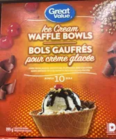 Ice cream waffle bowls
