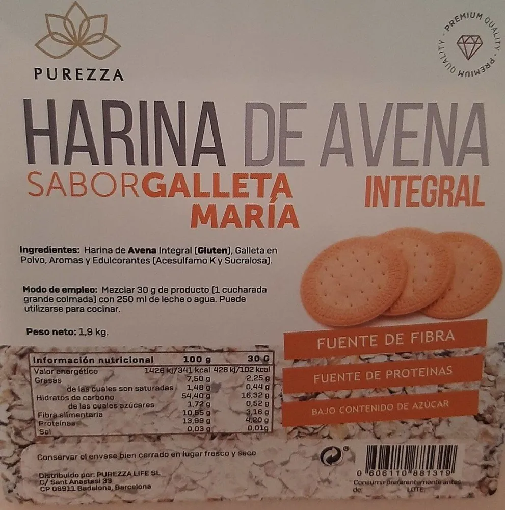 Harina de avena