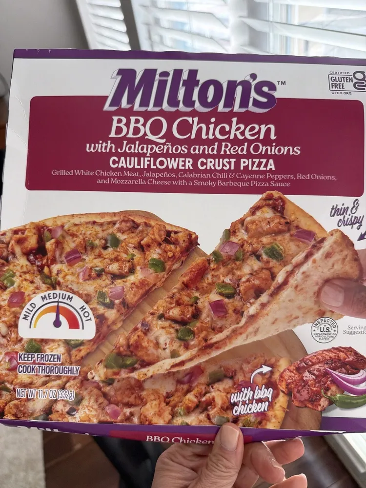 BBQ Chicken Cauliflower Crust Pizza
