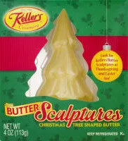 Creamery butter sculptures christmas tree shaped butter