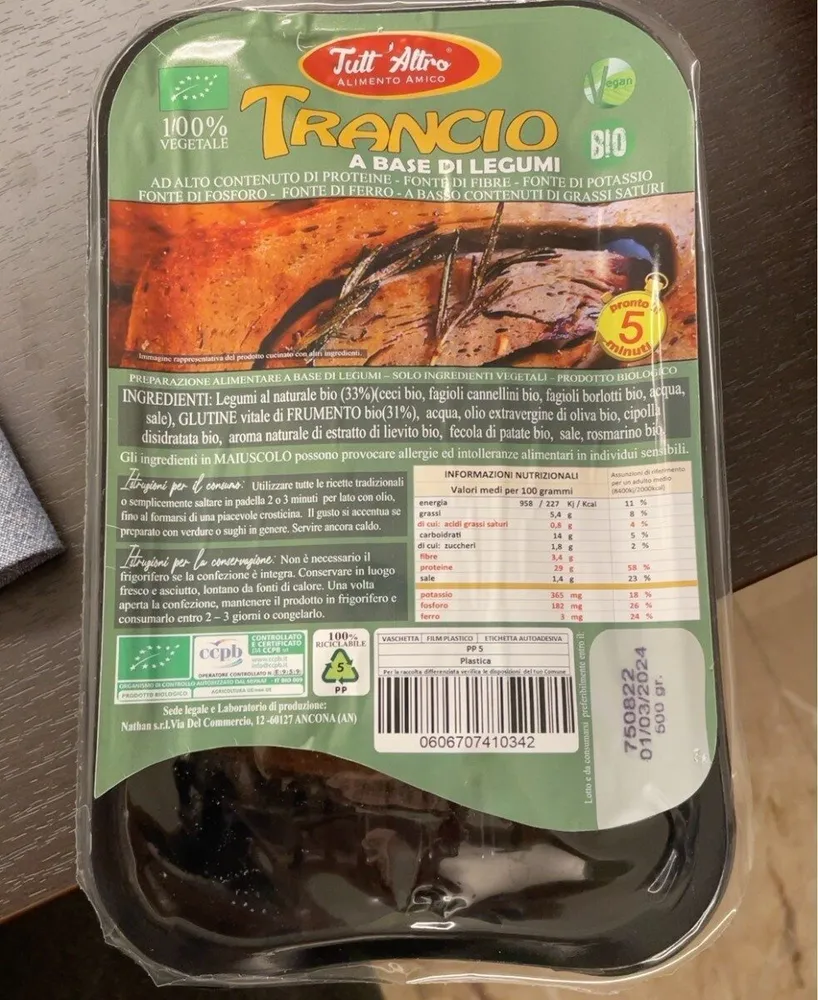 Trancio di legumi