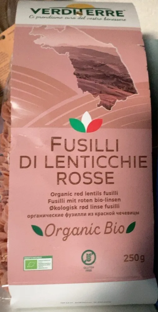 Fusilli di lenticchie rosse
