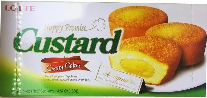 Lotte custard cream cake