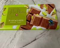 Schweizer Milchschokolade mit karamellisierten und gesalzenen Pistazien