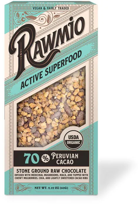 Rawmio, Organic Gourmet Active Superfood Raw Chocolate Bark