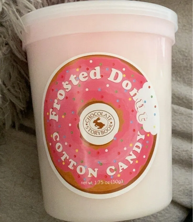 Frosted donut cotton candy
