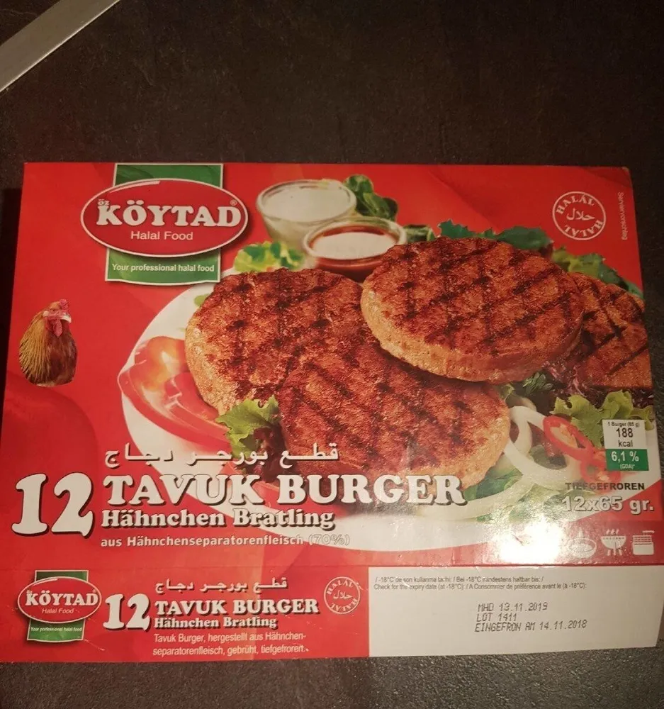 12 tavuk burger