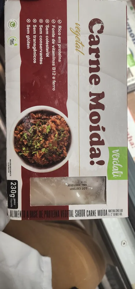 CARNE MOIDA VERDALI VEGETAL 230g
