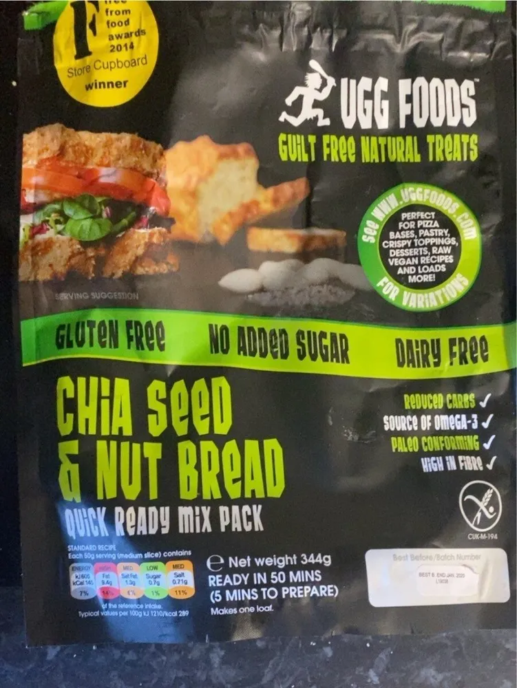 Chia seed and nut bread