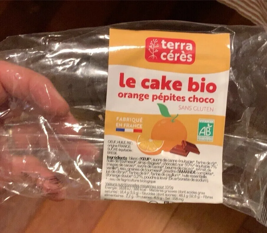 Le cake bio orange pepites choco