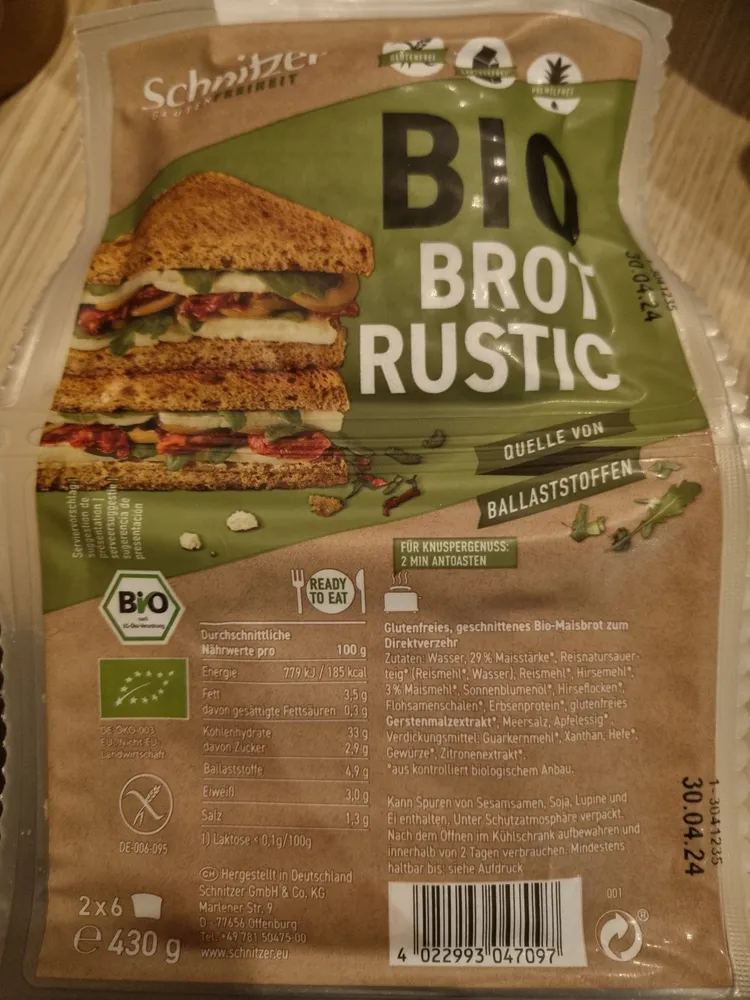 Bio Brot Grainy