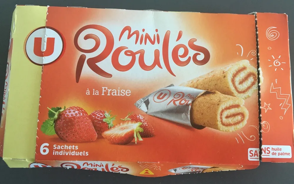 Mini roulés à la fraise