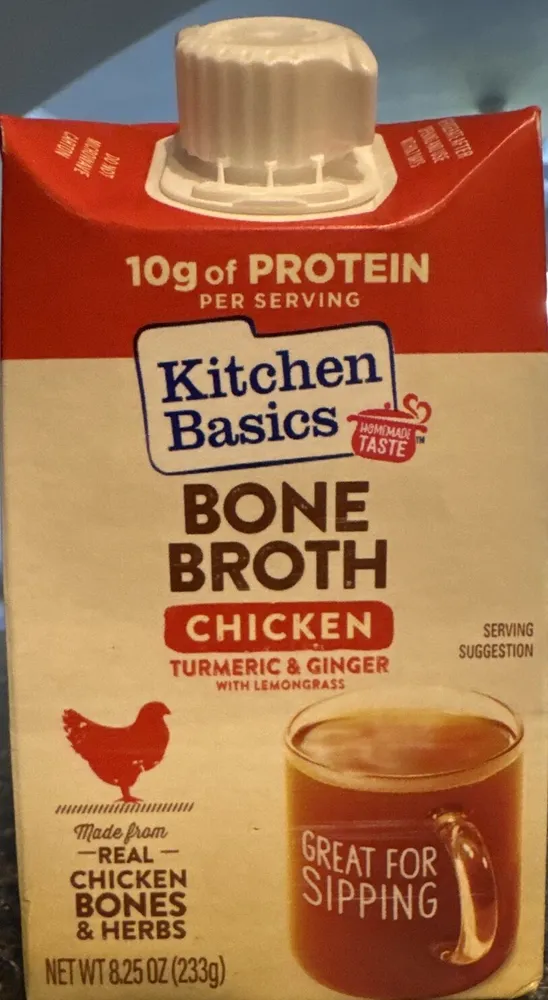 Bone Broth: Chicken, Tumeric, And Ginger