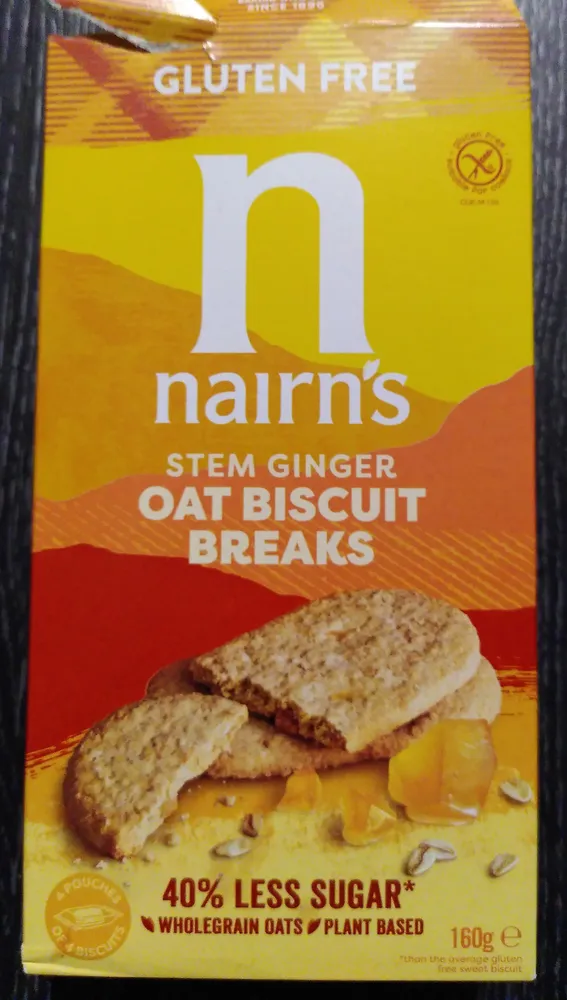 Stem Ginger Oat Biscuit Breaks