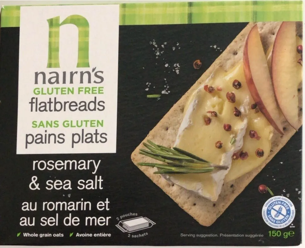 Gluten Free Rosemary & Sea Salt Oat Flatbreads