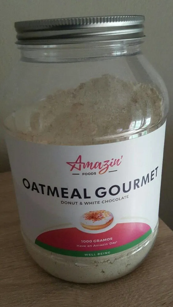 Oatmeal Gourmet Harina de avena Donut White chocolate