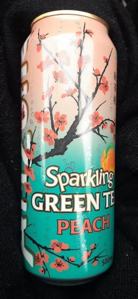 Sparkling green tea peach