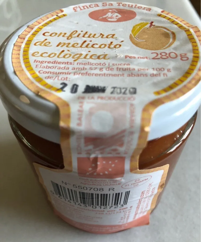 Confitura Melicotó ecològica