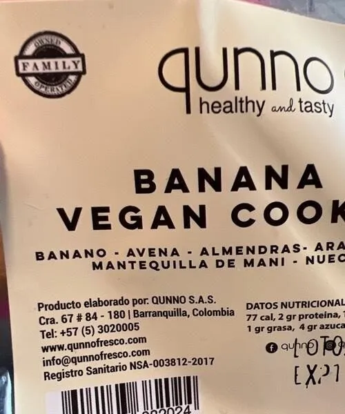 Banana  vegan cookie