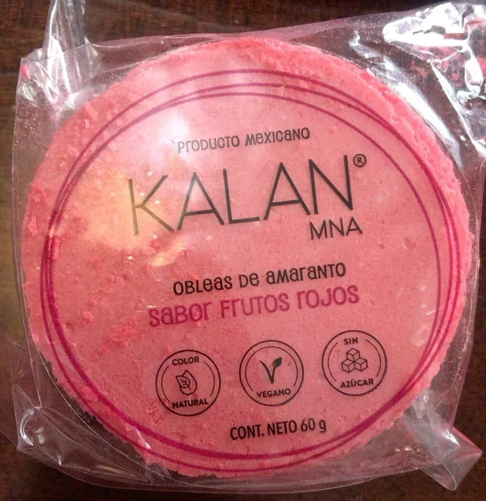 Obleas de amaranto sabor Frutos Rojos