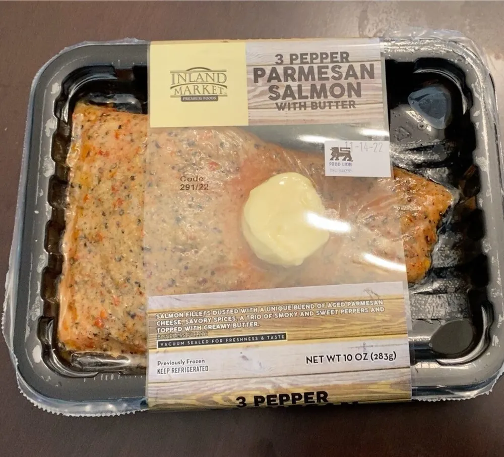 3 pepper parmesan salmon with butter