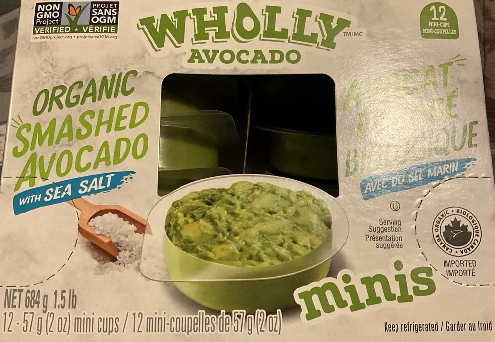 Organic Smashed Avocado with Sea Salt