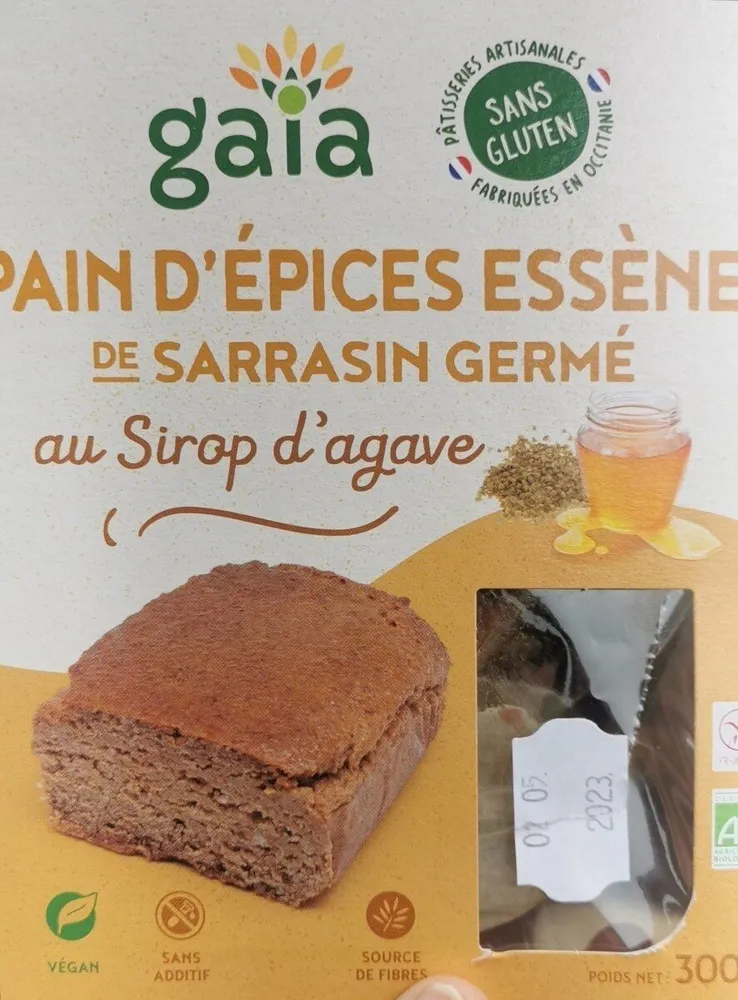 Pain d'épice essene de sarrasin germé