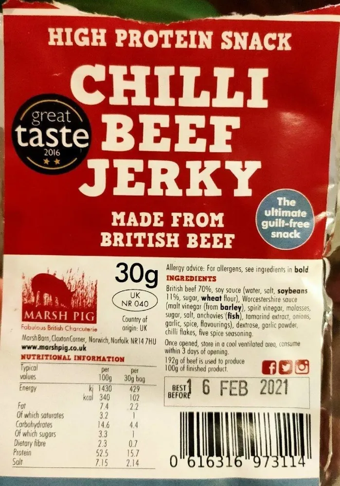 Chili beef jerky