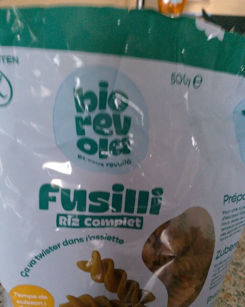 Fusilli de riz complet bio