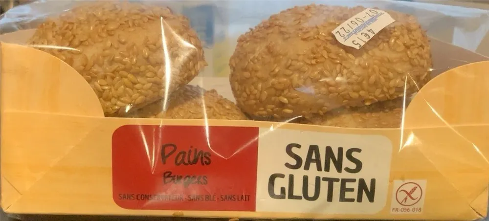 Pains burgers Sans gluten