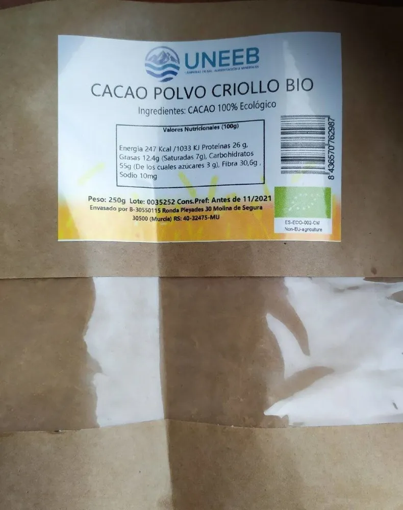 Cacao polvo criollo bio