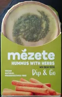 Mezete hummus with herbs dip & go