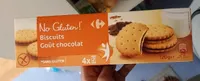 Galletas rellenas de cacao, sin gluten