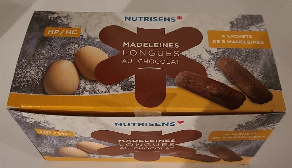 Madeleines longues au chocolat NUTRISENS