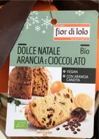 Dolce natale con arancia candita e gocce di cioccolato bio