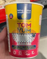 Spicy tom yum soup and brown rice