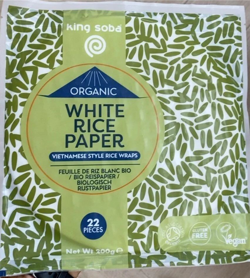 Organic white rice paper
