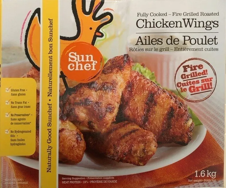 Fully cooked chicken wings