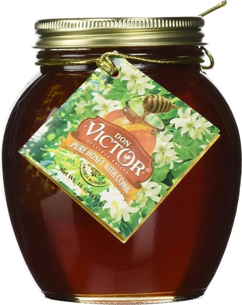 Orange blossom comb honey globe
