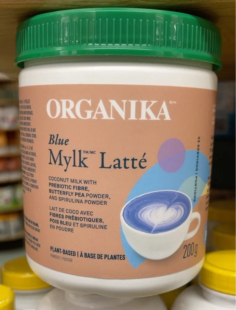 Blue mylk latte