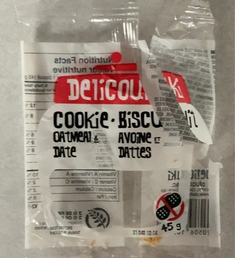 Biscuit avoine et dattes
