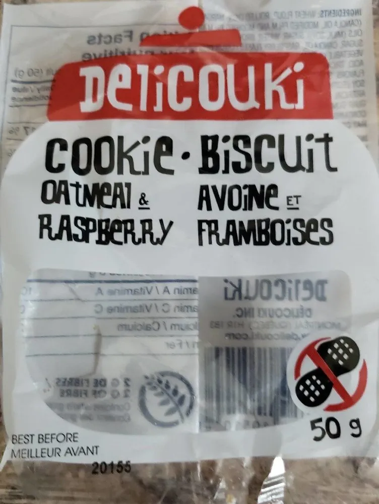 Biscuit avoine framboise