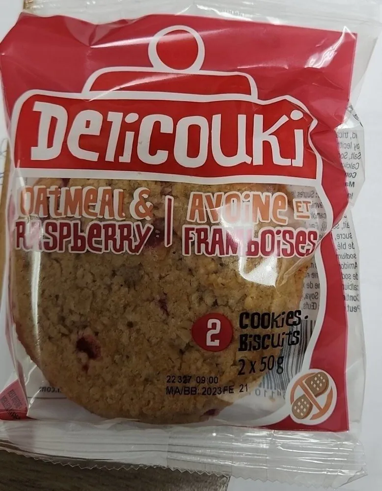 Biscuit avoine et framboise