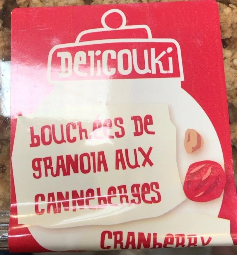 Bouchee de granola aux canneberged