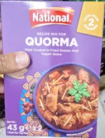 Recipe mix for quorma
