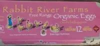 12 Medium Organic Free-Range Eggs, brown.